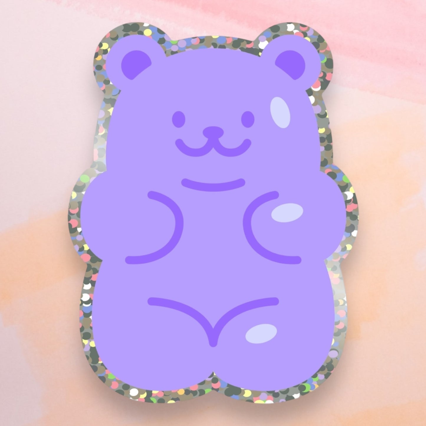 Glitter Gummy Bear Stickers