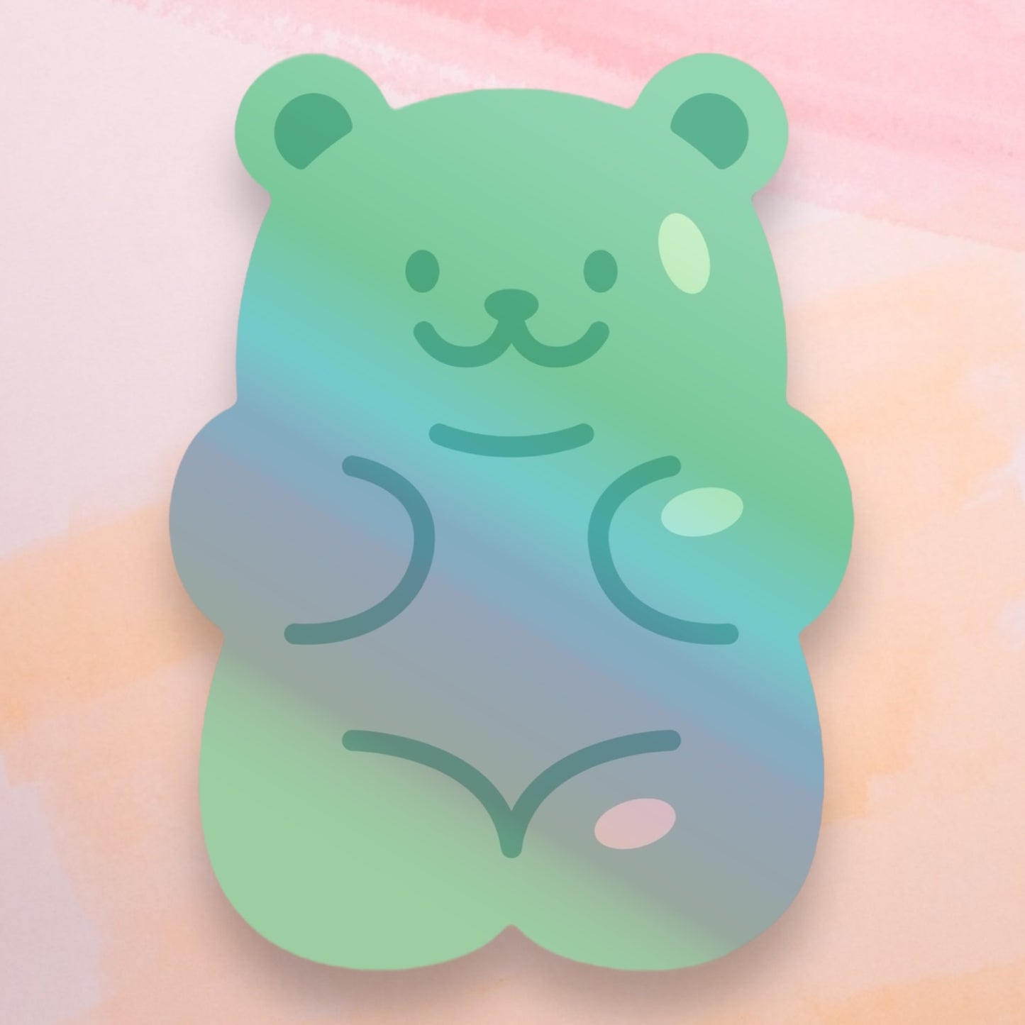 Holographic Gummy Bear Stickers