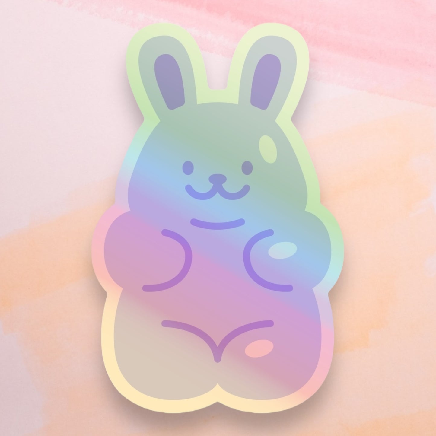 Holographic Gummy Bunny Stickers