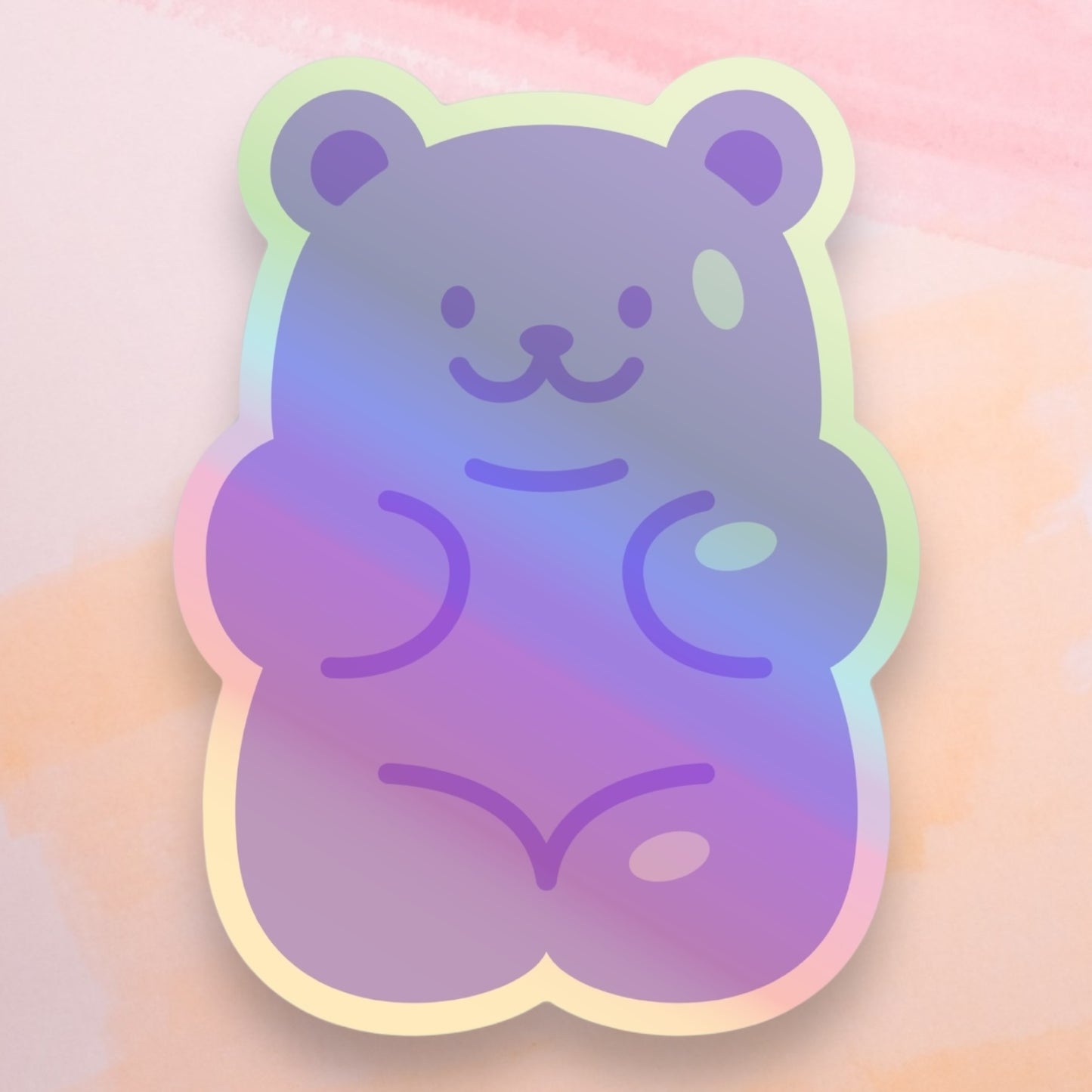 Holographic Gummy Bear Stickers