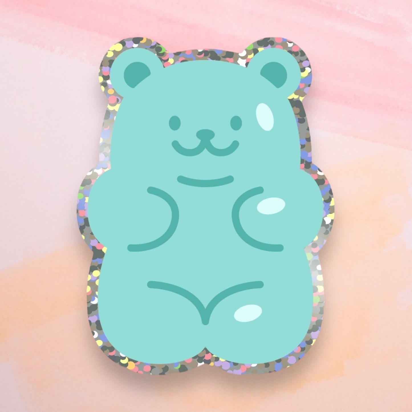 Glitter Gummy Bear Stickers