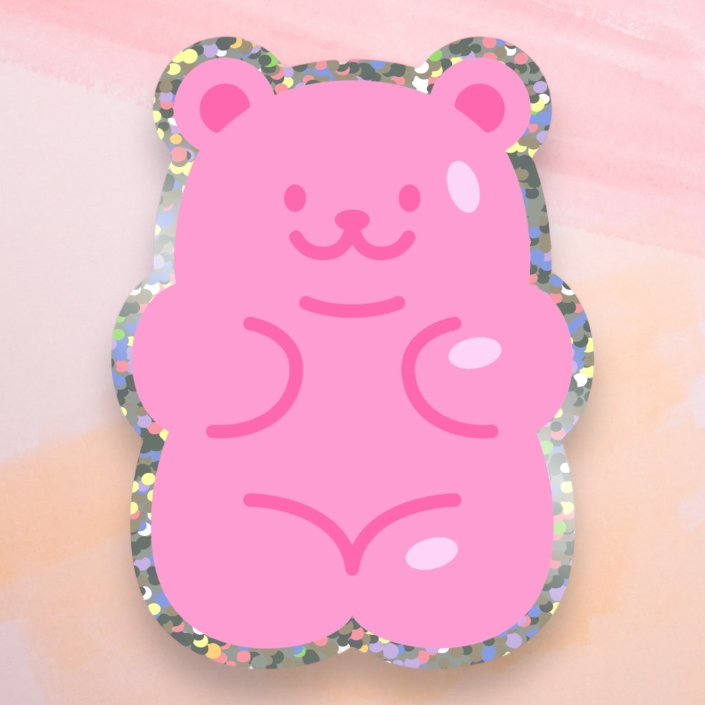 Glitter Gummy Bear Stickers