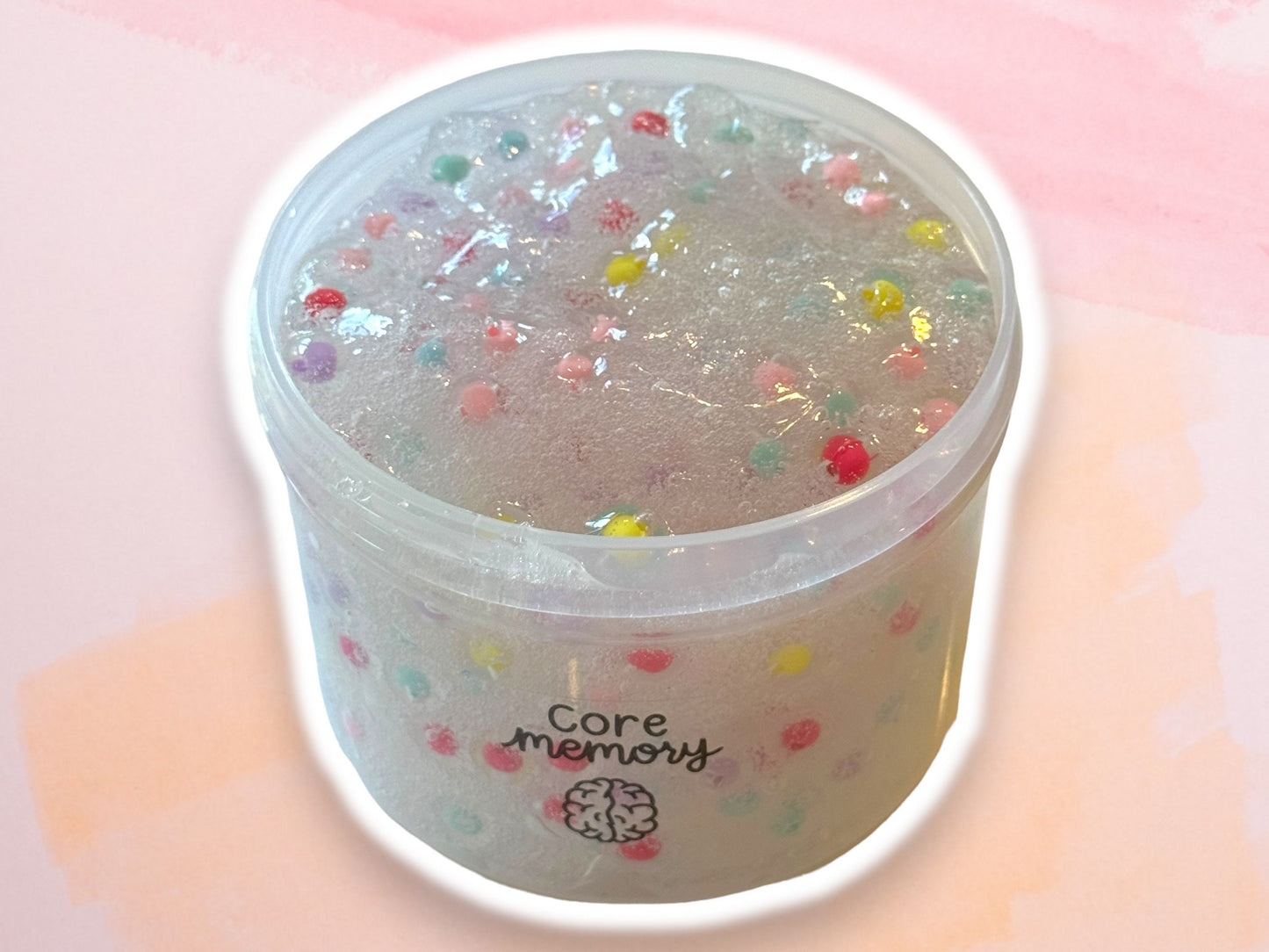 Core Memory: Inside Out Inspired Clear Crunchy Slime