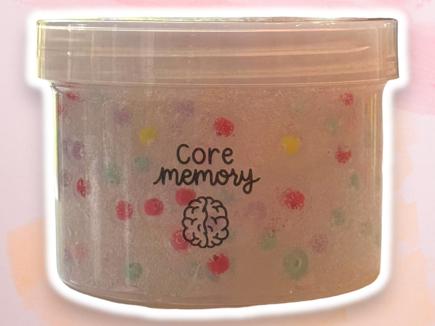 Core Memory: Inside Out Inspired Clear Crunchy Slime